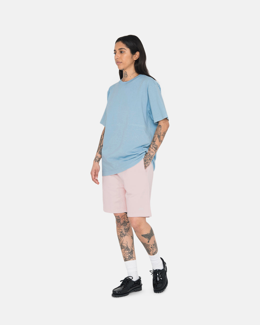 Stussy Heavyweight Pigment Dyed Crew Camicie Blu | 410ESYQCX