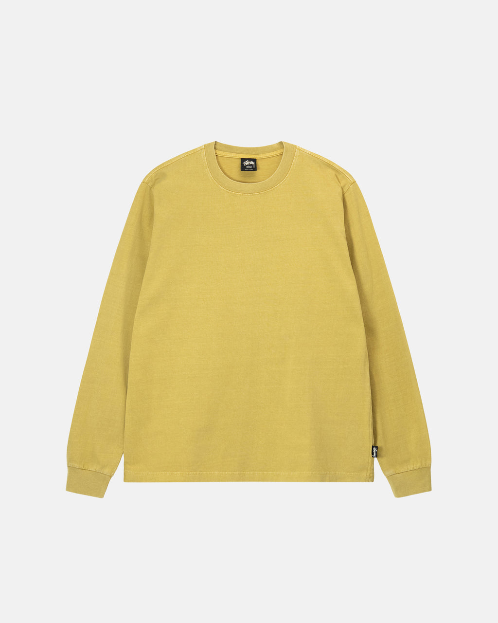 Stussy Heavyweight Pigment Dyed Ls Crew Magliette Running Senape | 597JUIZDG