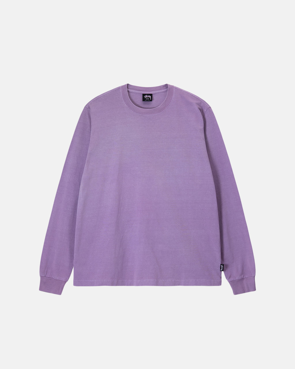 Stussy Heavyweight Pigment Dyed Ls Crew Magliette Running Lavanda | 860OQFSDB