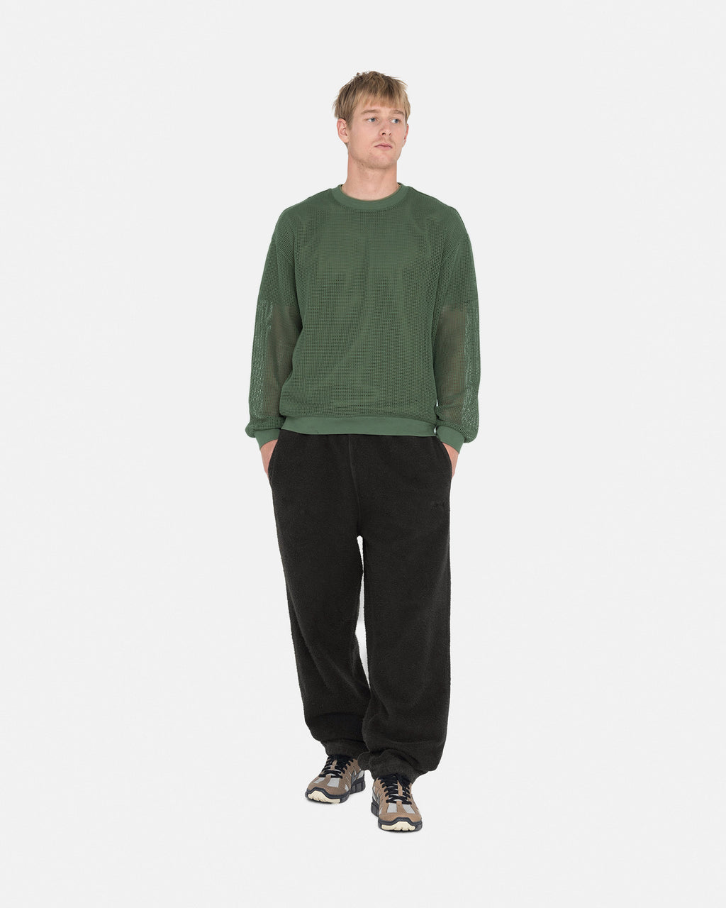 Stussy Inside Out Fleece Pantaloni Nere | 729USHGAM