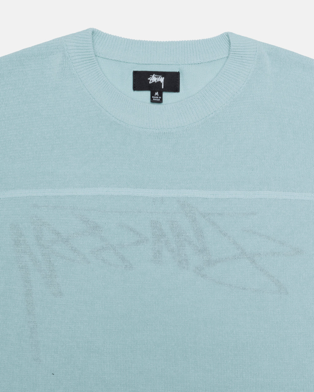 Stussy Leggere Football Crew Camicie Blu Chiaro | 479FRAZJP