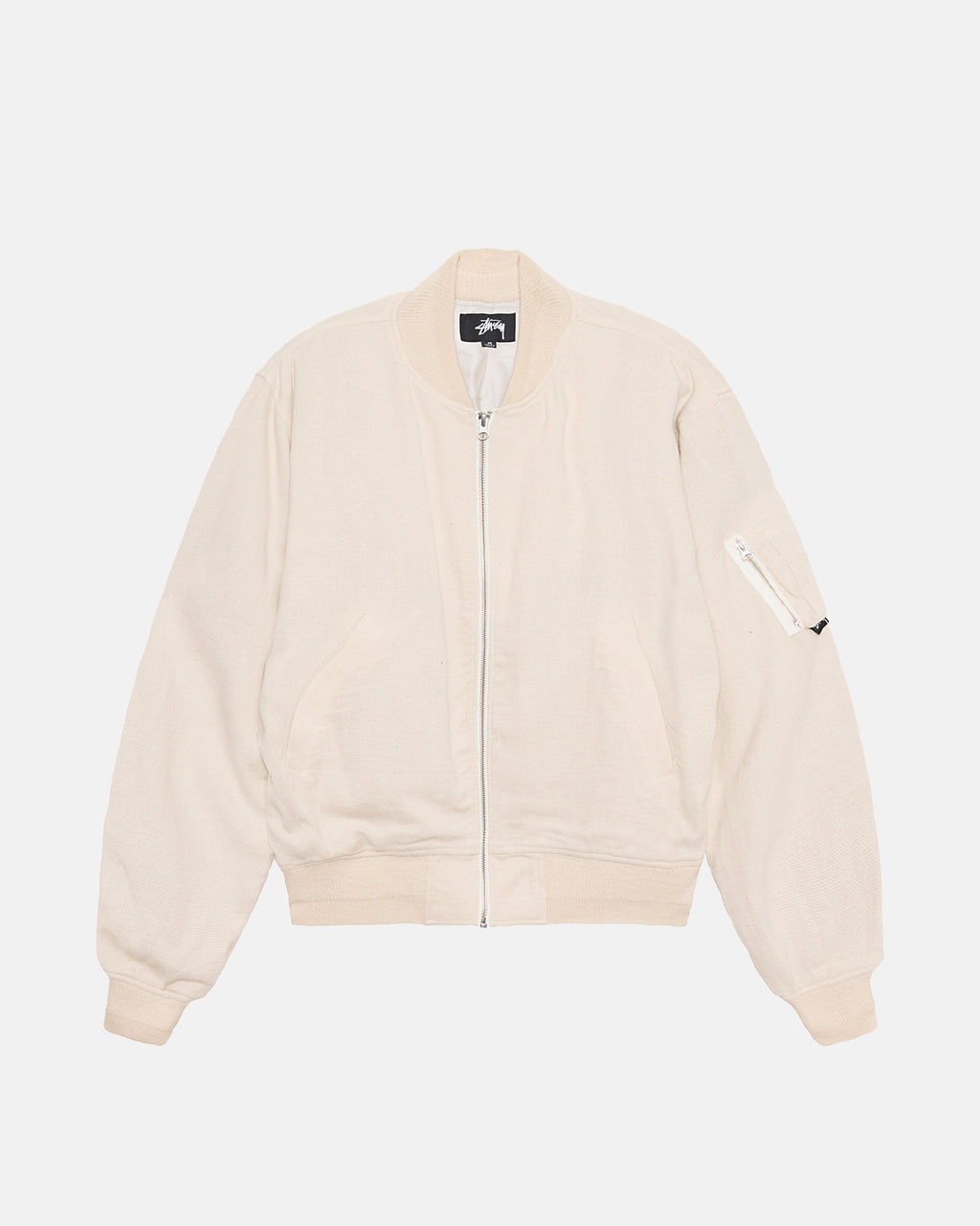 Stussy Linen Beach Bomber Giacche Beige | 561GDKQEN