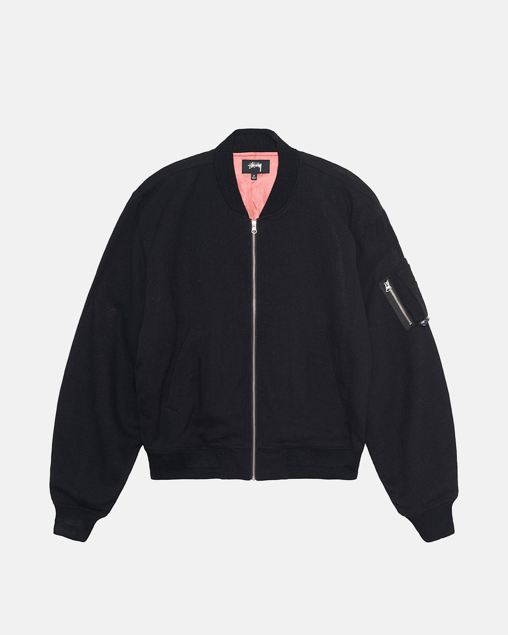 Stussy Linen Beach Bomber Giacche Nere | 609RTMHBJ