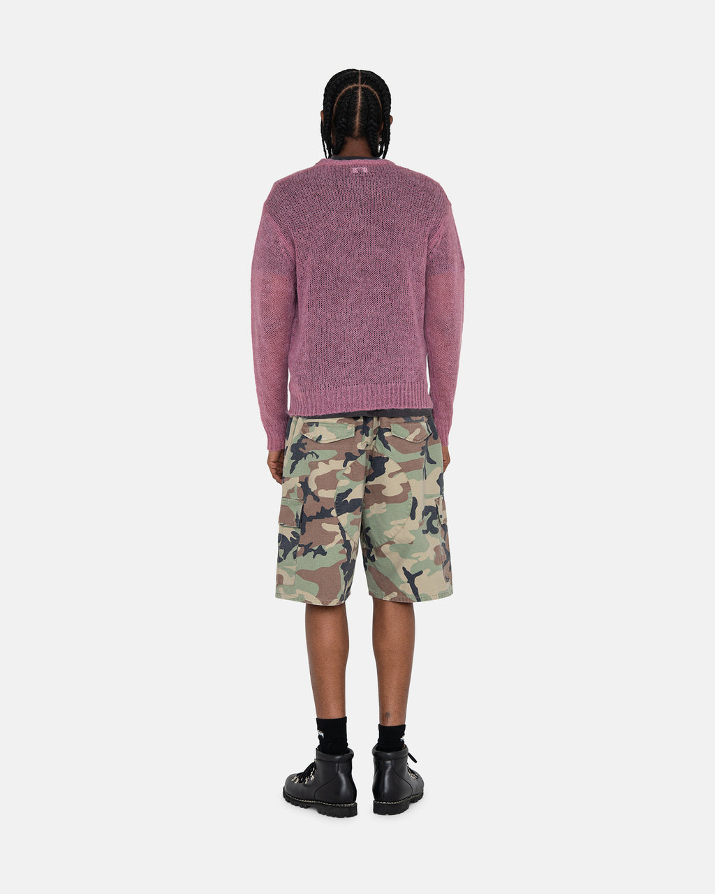 Stussy Loose Knit Logo Maglioni Viola | 102UJXVOM