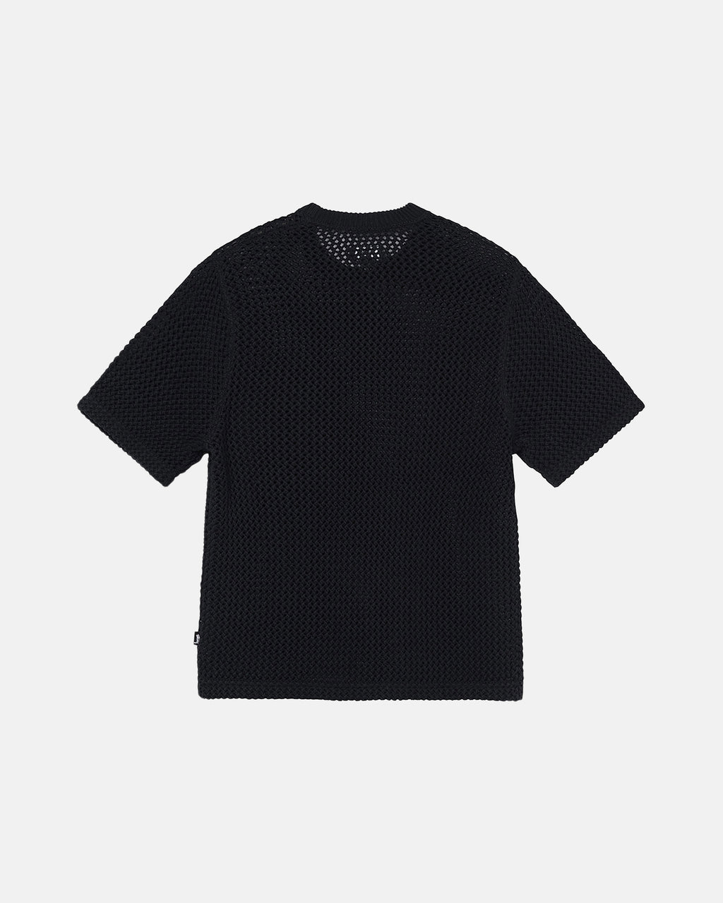 Stussy O'dyed Heavyweight Mesh Crew Camicie Nere | 587ETFQLP