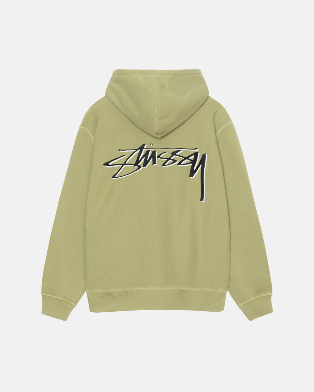 Stussy Our Legacy Drop Shadow Pigment Dyed Felpa con Cappuccio Tarragon | 618EKDNQV