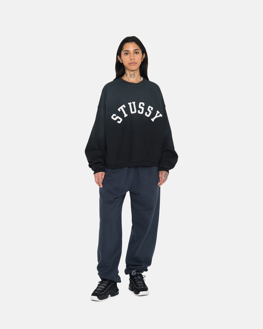 Stussy Overdyed Stock Logo Pantaloni Tuta Blu Marino | 389IXSGPW