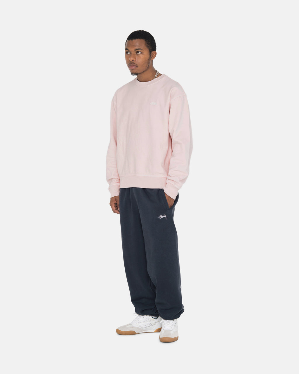 Stussy Overdyed Stock Logo Pantaloni Tuta Blu Marino | 417VRJKDZ