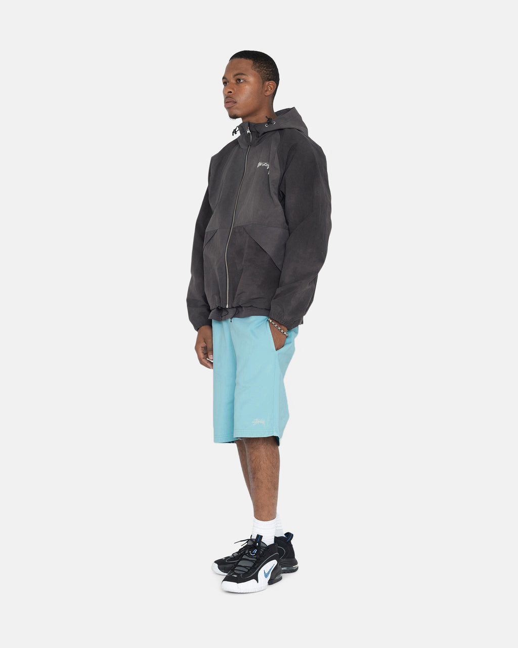 Stussy Overdyed Stock Logo Sweat Pantaloncini Blu | 643JNYKQM