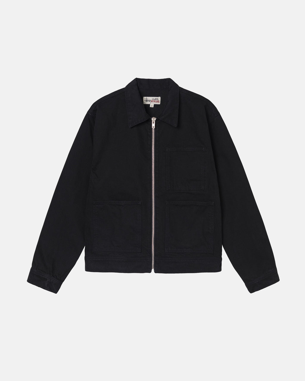 Stussy Overdyed Zip Lavoro Giacche Nere | 841VXCQGA