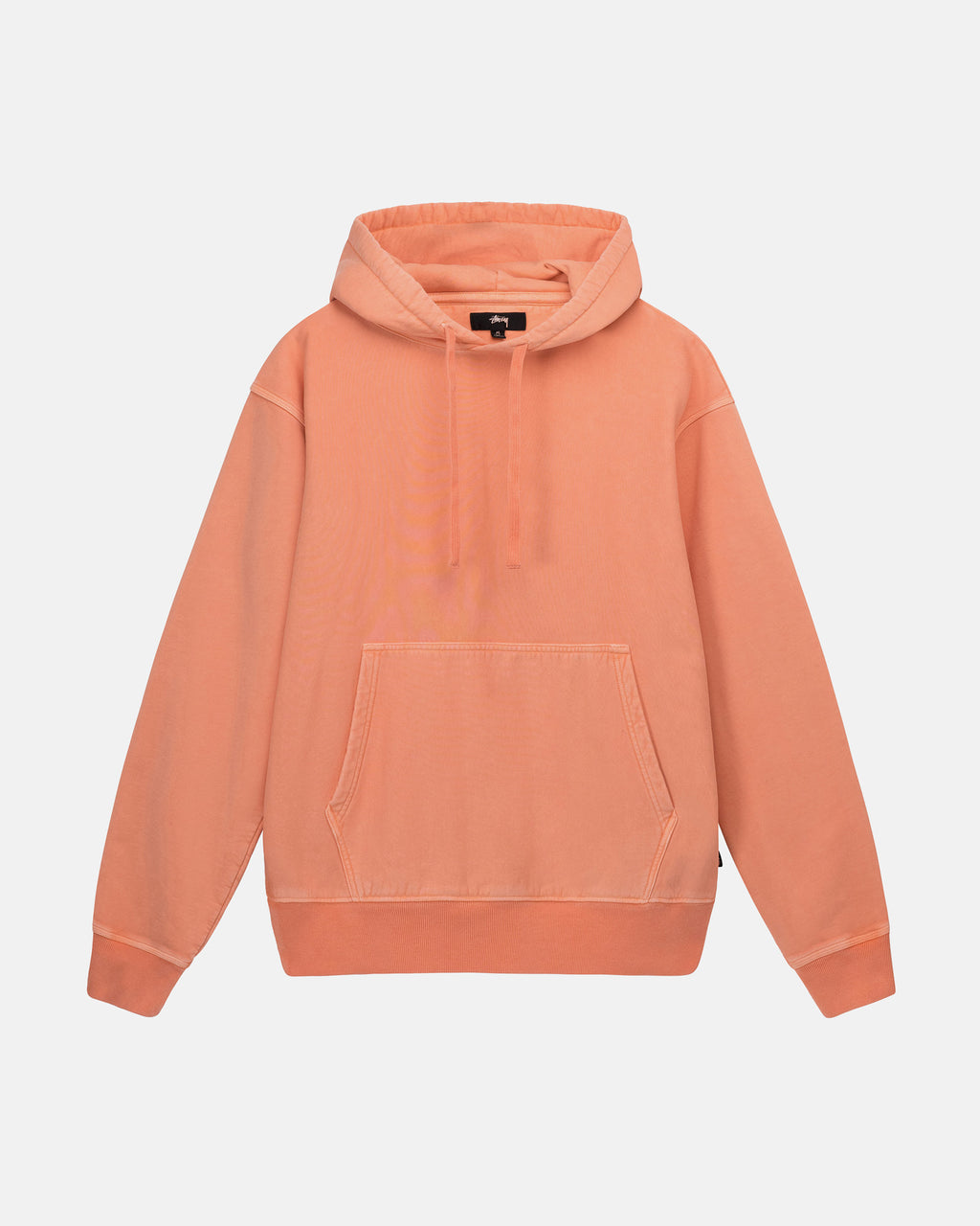 Stussy Pigment Dyed Fleece Felpa con Cappuccio Corallo | 849ORVLYF