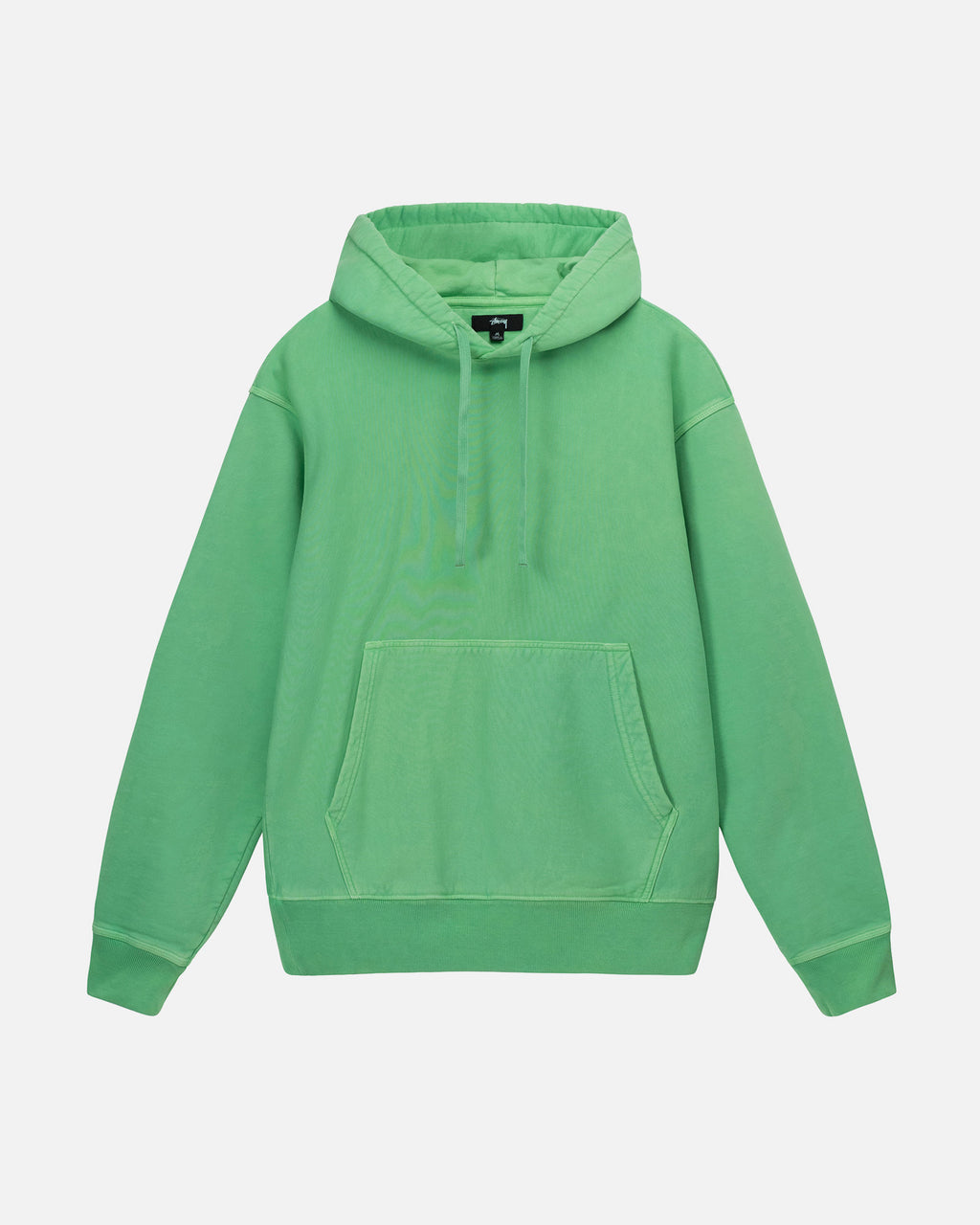 Stussy Pigment Dyed Fleece Felpa con Cappuccio Verdi | 854RWPNJC