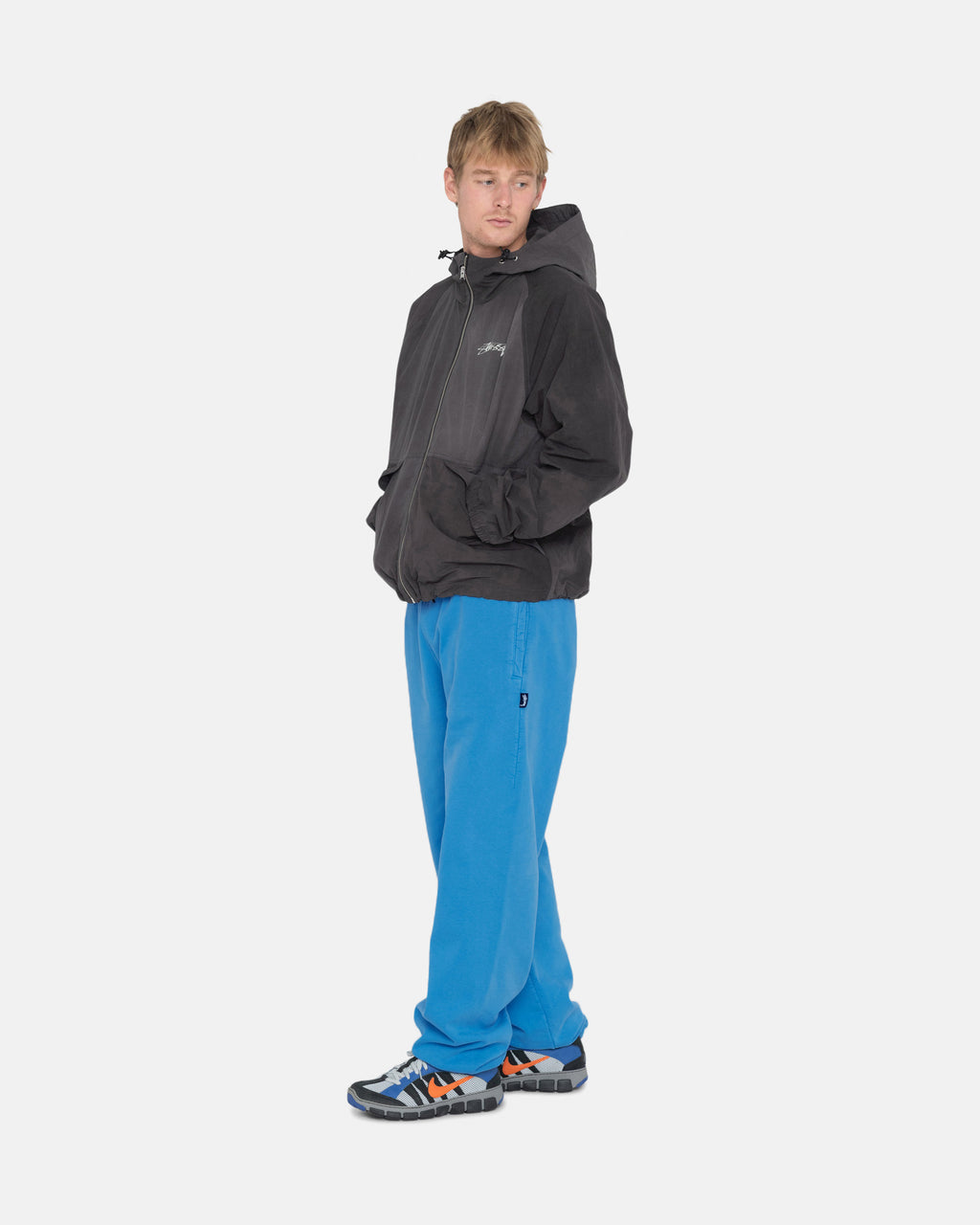 Stussy Pigment Dyed Fleece Pantaloni Blu | 413STIYXA