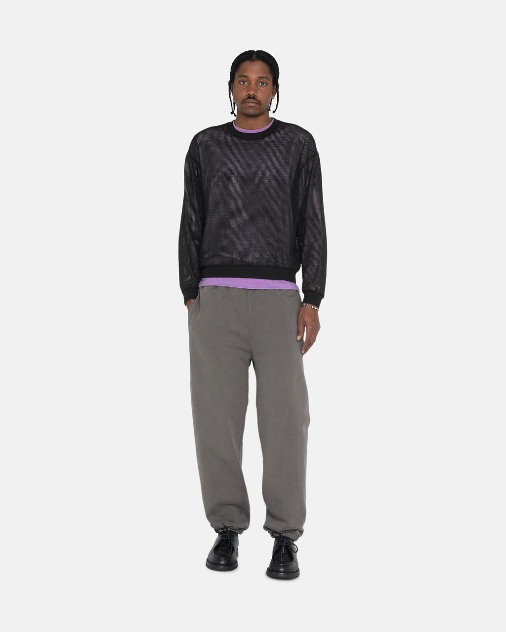 Stussy Pigment Dyed Fleece Pantaloni Grigie | 146MAHSDP