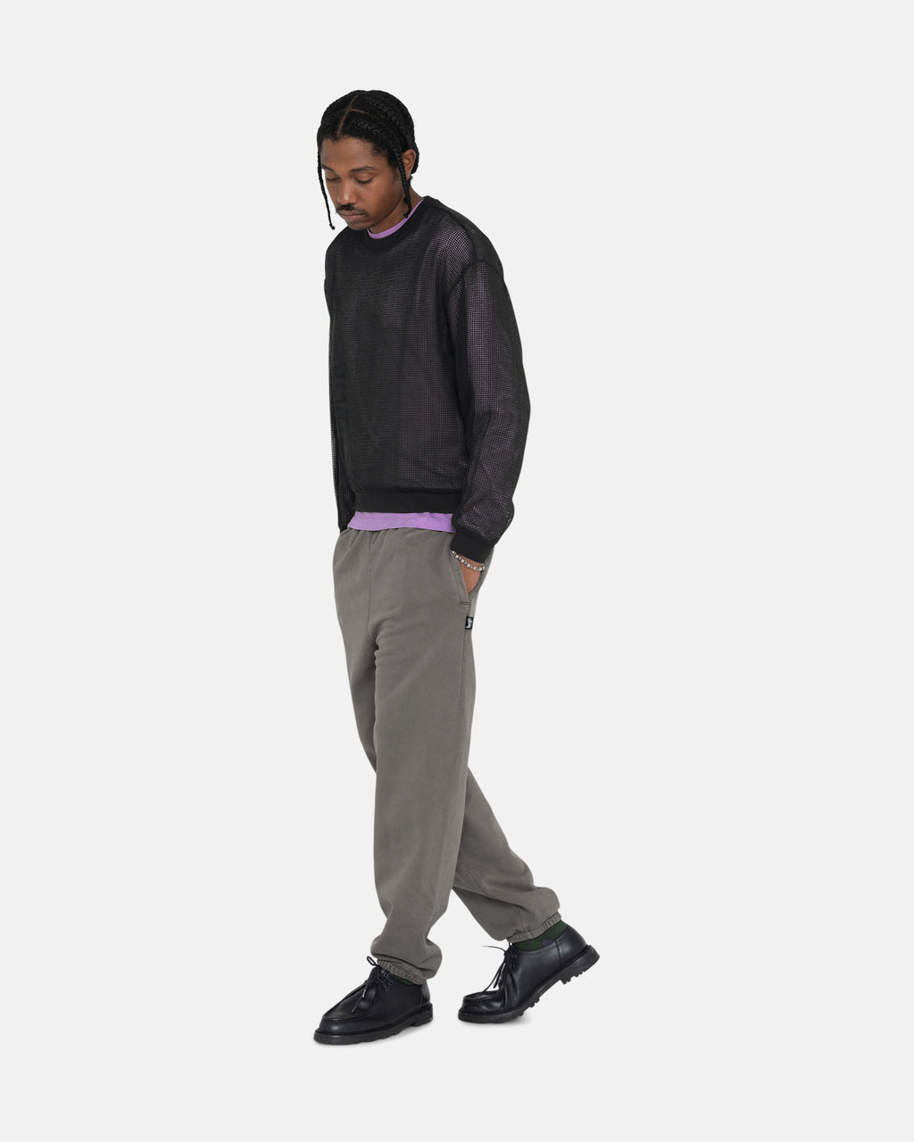 Stussy Pigment Dyed Fleece Pantaloni Grigie | 146MAHSDP