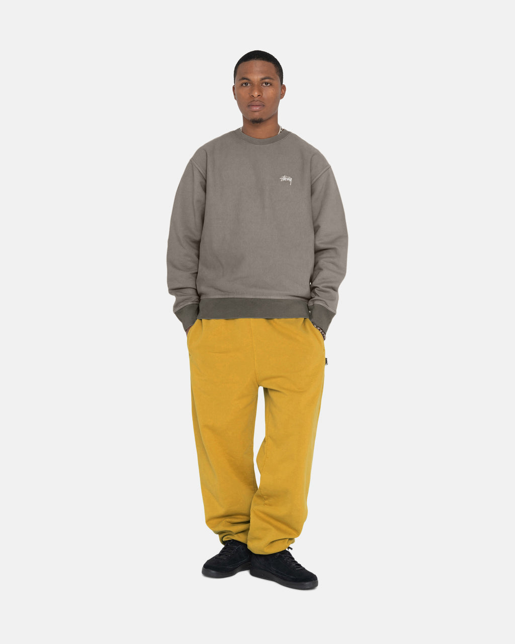 Stussy Pigment Dyed Fleece Pantaloni Oro | 386YWFTOH