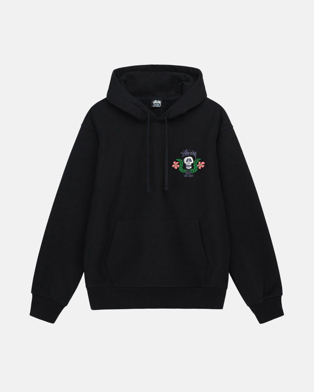 Stussy Skull Crest Felpa con Cappuccio Nere | 756IOMNSA