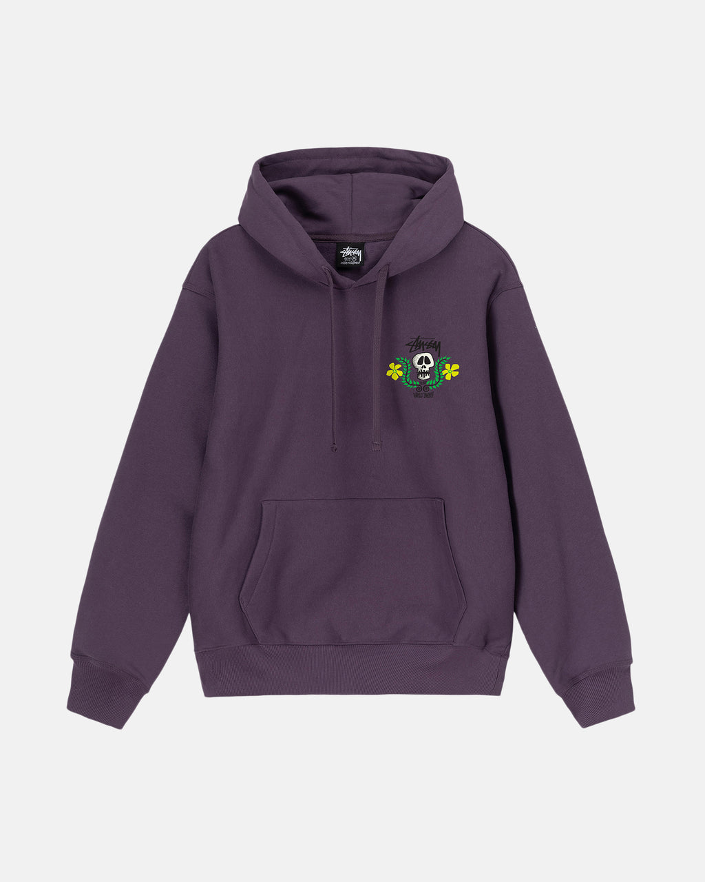 Stussy Skull Crest Felpa con Cappuccio Viola | 341MUDJBP