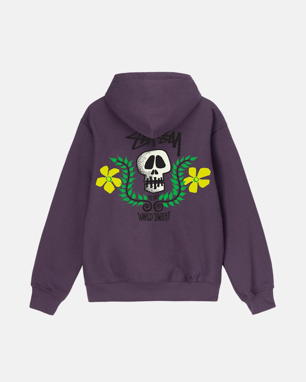 Stussy Skull Crest Felpa con Cappuccio Viola | 341MUDJBP