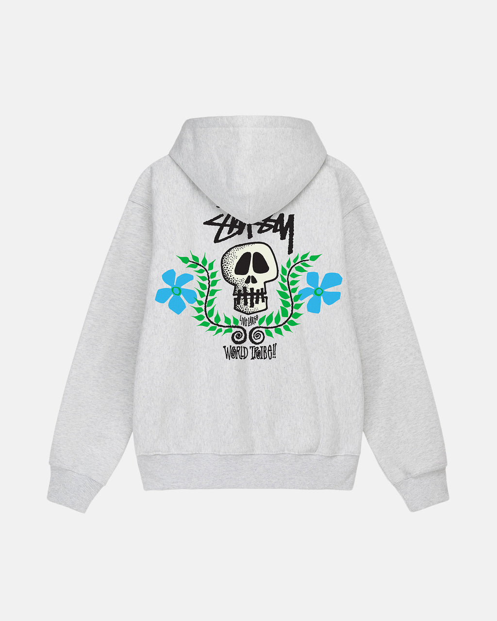 Stussy Skull Crest Zip Felpa con Cappuccio Grigie | 295LPDAIB