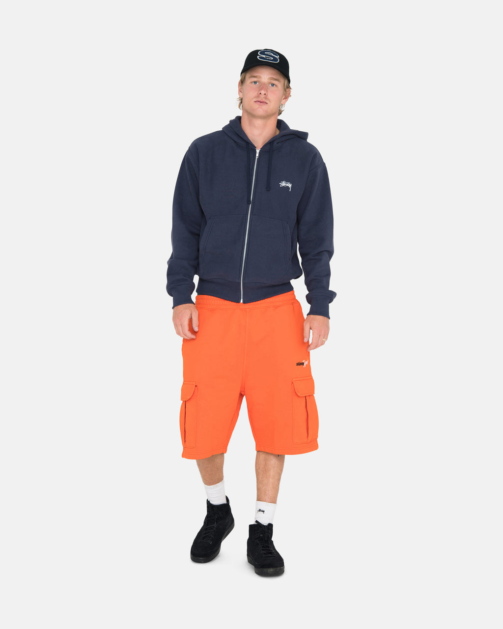 Stussy Sportive Fleece Pantaloncini Arancioni | 094ULCYXM