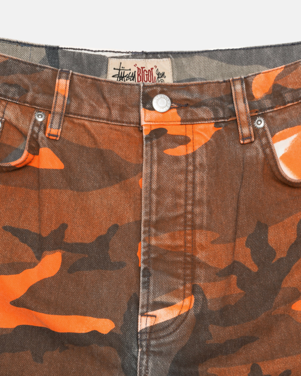 Stussy Spray Dye Big Ol' Jeans Arancioni Camouflage | 970SALECY