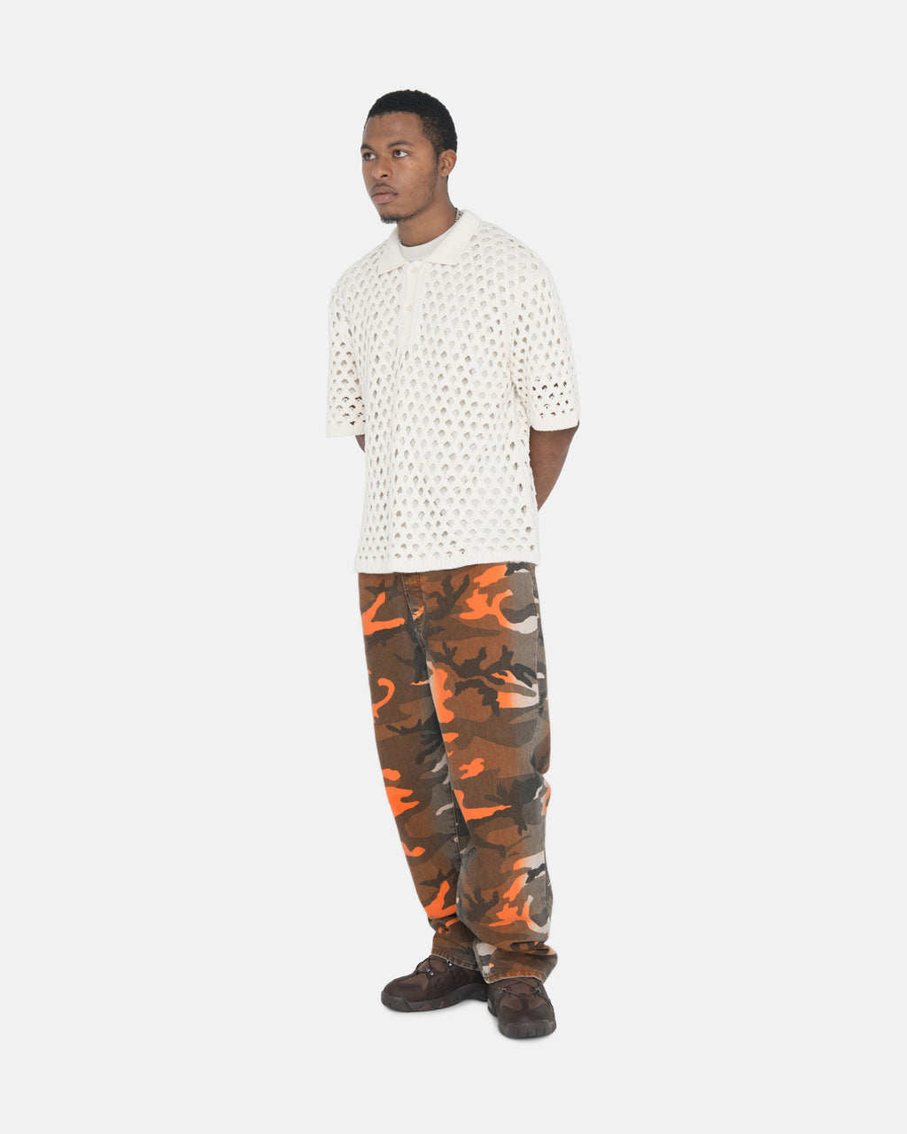 Stussy Spray Dye Big Ol' Jeans Arancioni Camouflage | 970SALECY