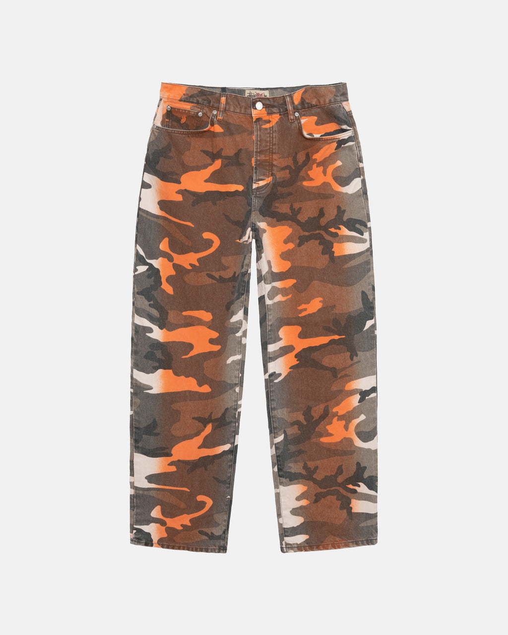 Stussy Spray Dye Big Ol\' Jeans Arancioni Camouflage | 970SALECY