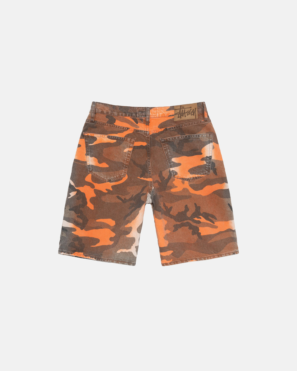 Stussy Spray Dye Big Ol' Pantaloncini Arancioni Camouflage | 250JXOYMG