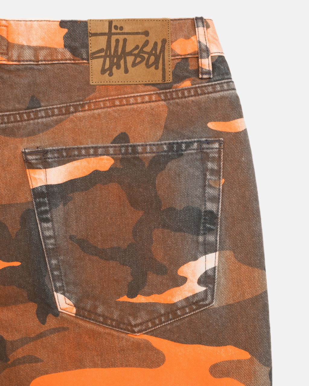 Stussy Spray Dye Big Ol' Pantaloncini Arancioni Camouflage | 250JXOYMG