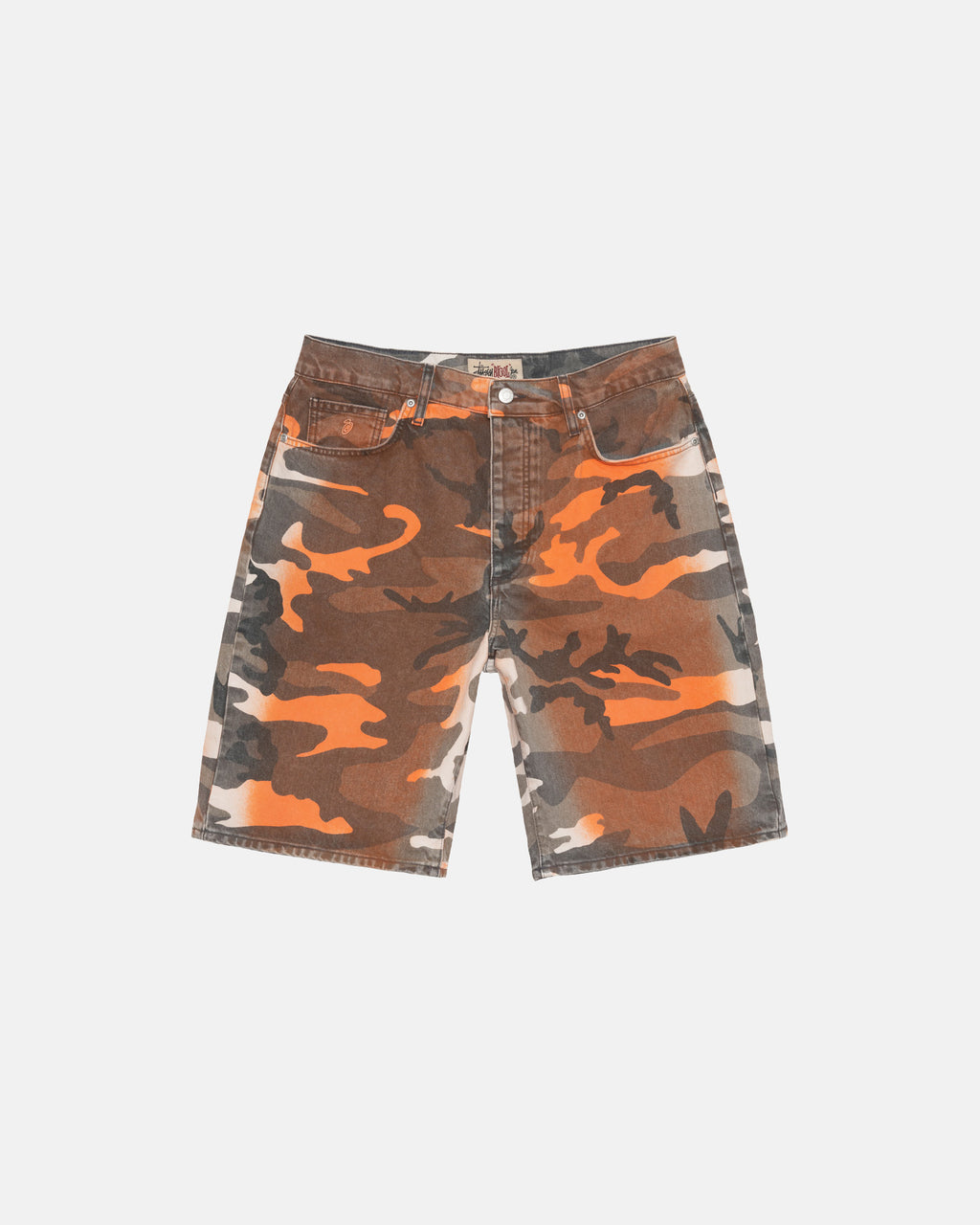 Stussy Spray Dye Big Ol\' Pantaloncini Arancioni Camouflage | 250JXOYMG