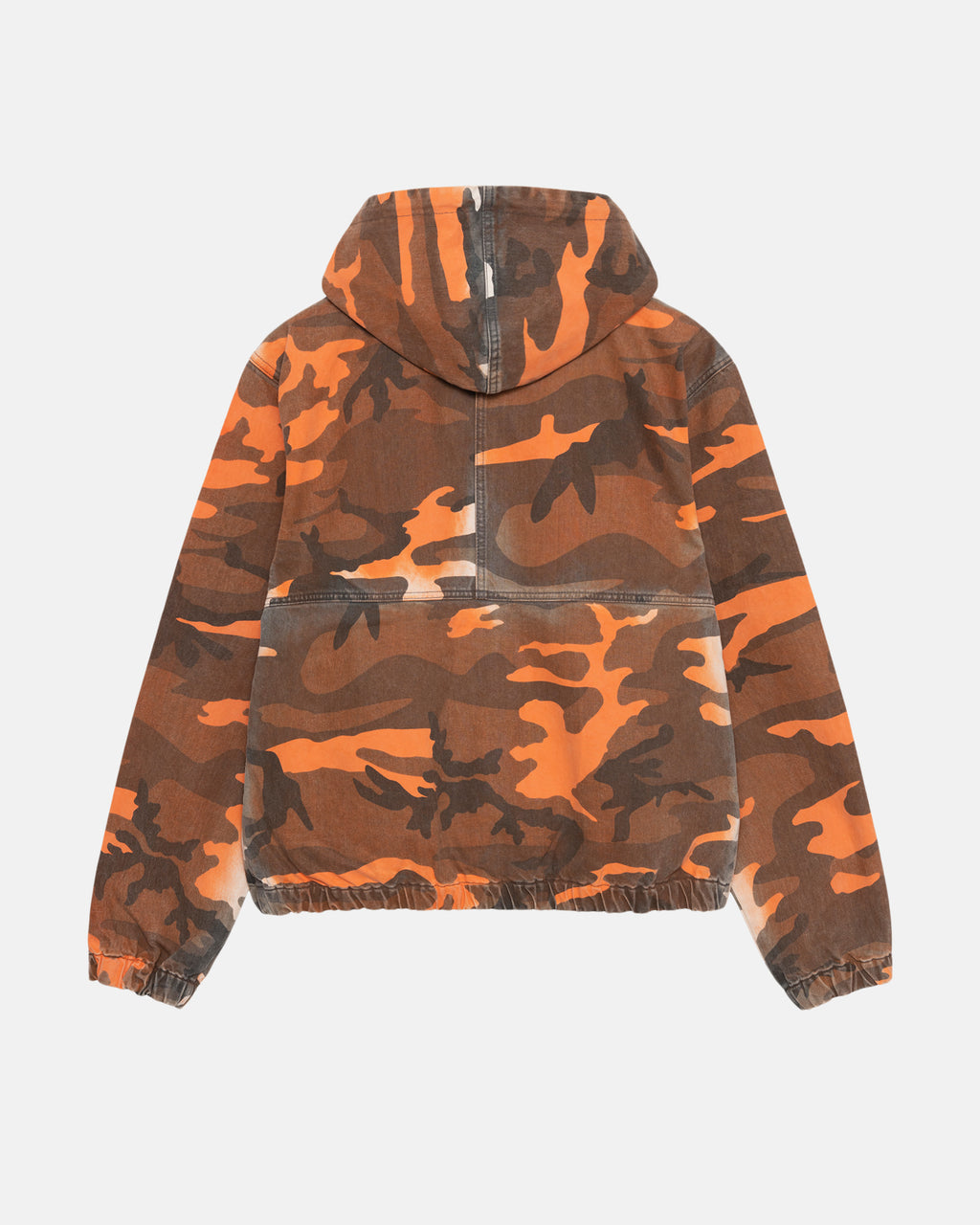 Stussy Spray Dye Con Cappuccio Lavoro Giacche Arancioni Camouflage | 078JUEVGZ