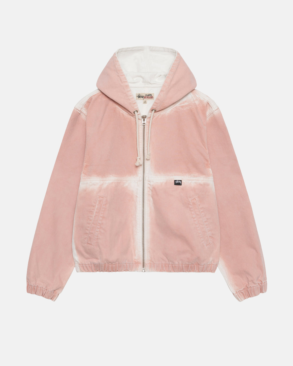 Stussy Spray Dye Con Cappuccio Lavoro Giacche Rosa | 163RKTLAV