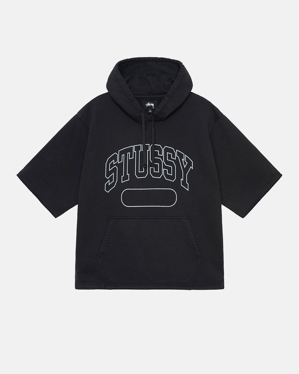 Stussy Ss Boxy Cropped Felpa con Cappuccio Nere | 645RGWSFI