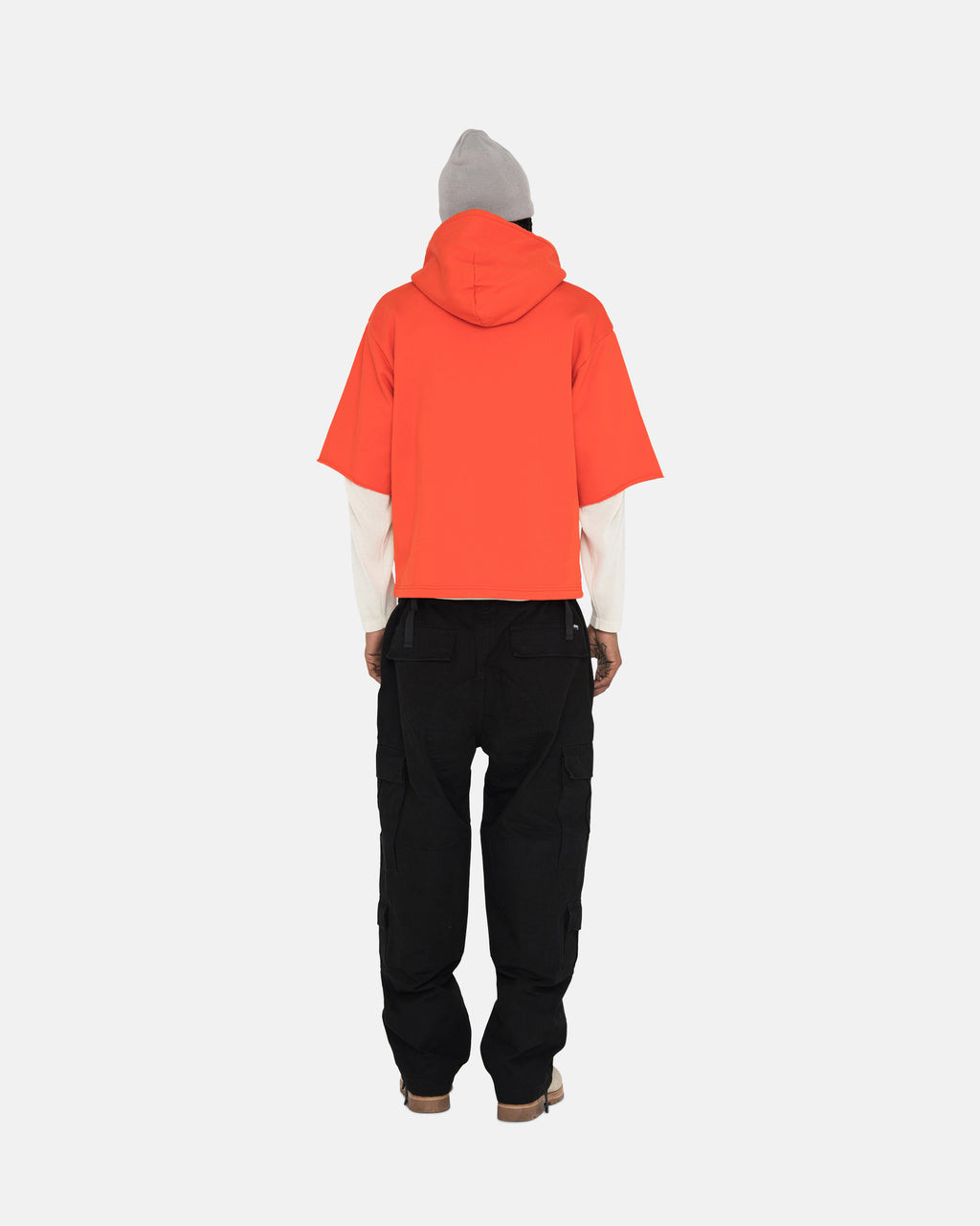 Stussy Ss Boxy Cropped Felpa con Cappuccio Arancioni Profondo | 702BKIEYR