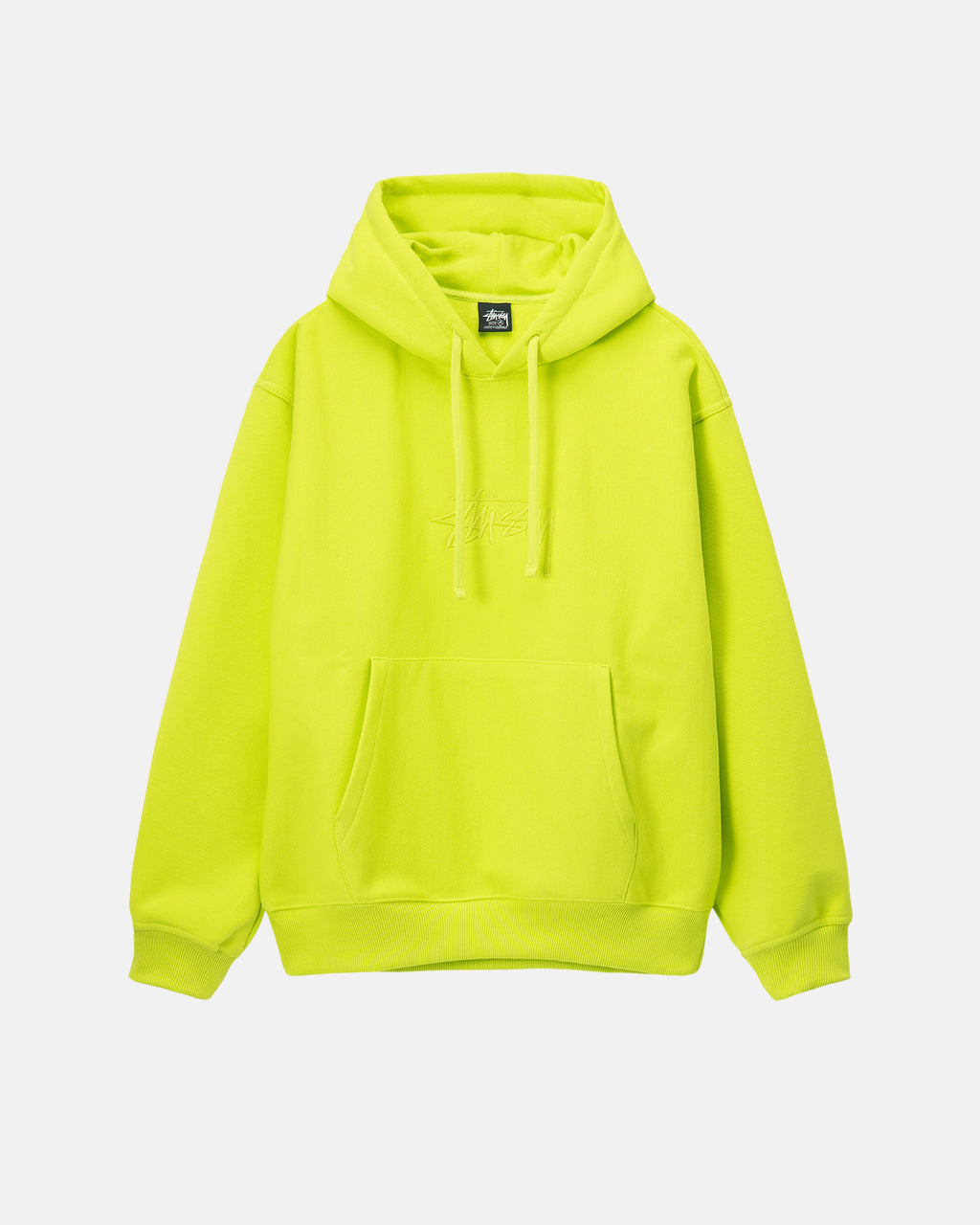 Stussy Stock Logo Applique Felpa con Cappuccio Keylime | 206SYNHVD