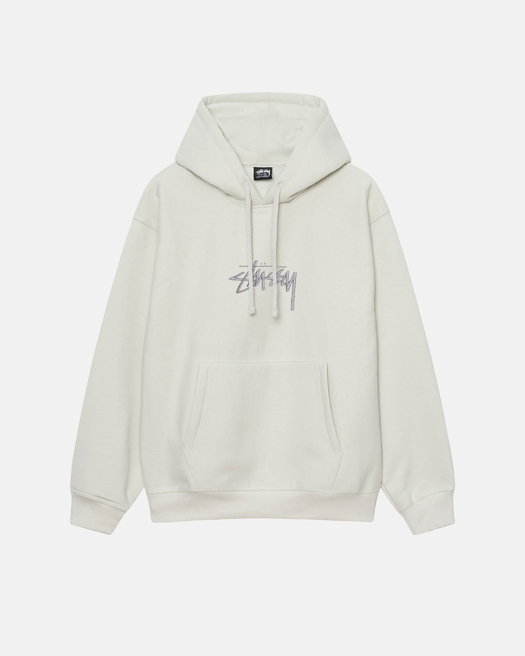 Stussy Stock Logo Applique Felpa con Cappuccio Grigie | 674LVRUMO