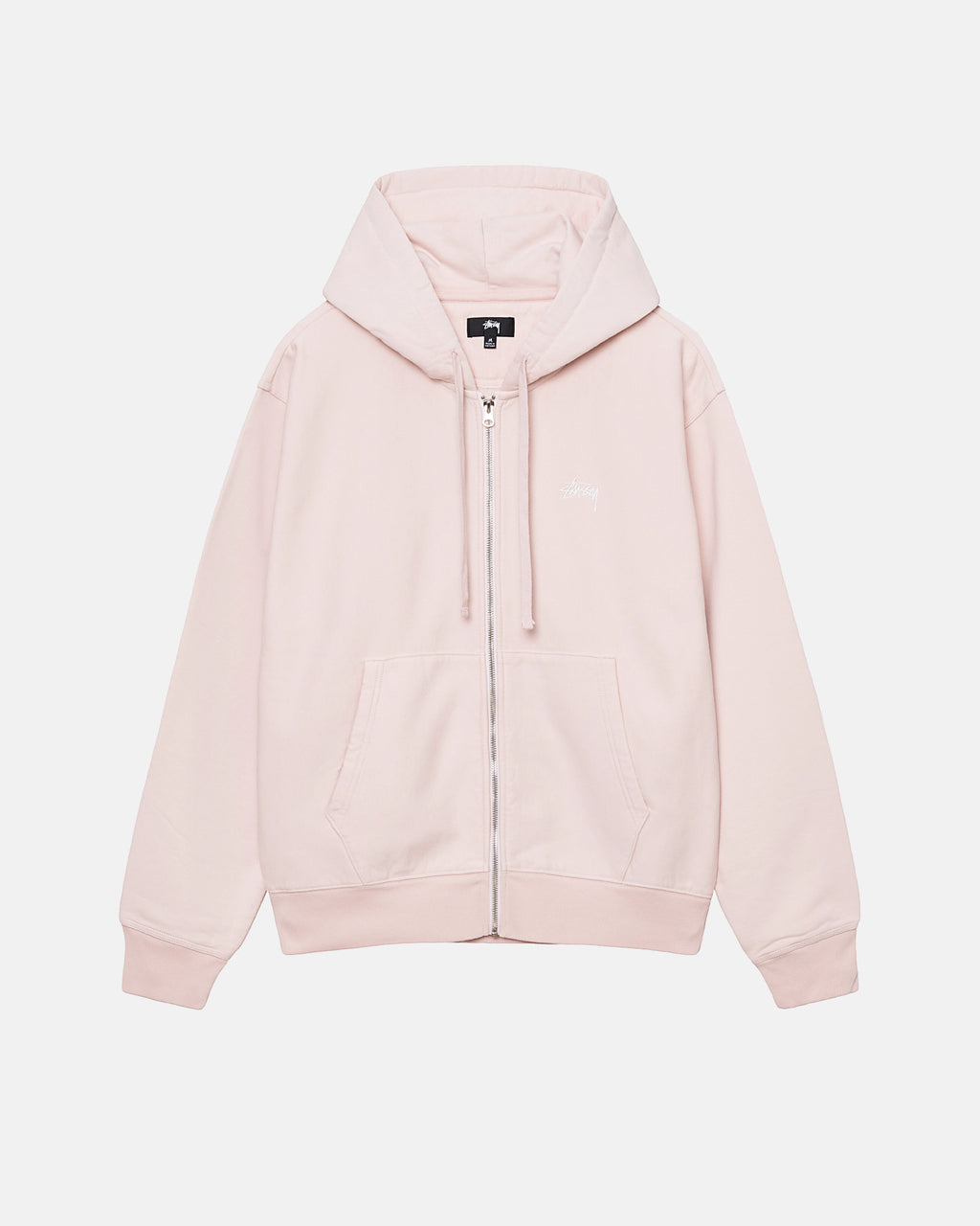 Stussy Stock Logo Zip Felpa con Cappuccio Rosa | 539BZSVKC