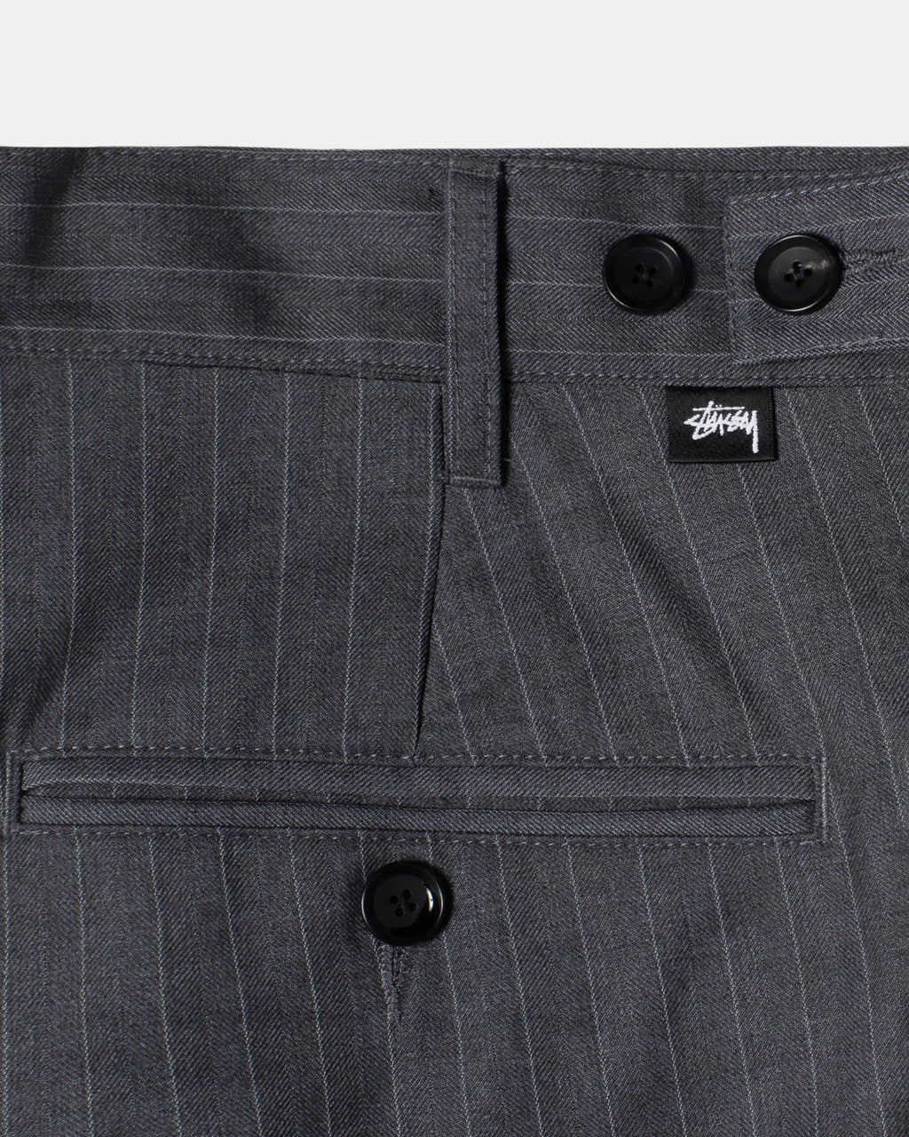 Stussy Stripe Volume A Pieghe Pantaloni Grigie | 280QOYTKC