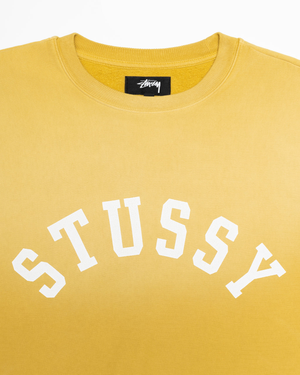 Stussy Sun Faded Oversized Crew Pantaloncini Gialle | 738XRKQBU