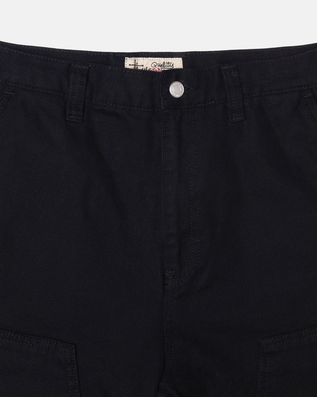 Stussy Tela Lavoro Pantaloni Nere | 725SJPMCB