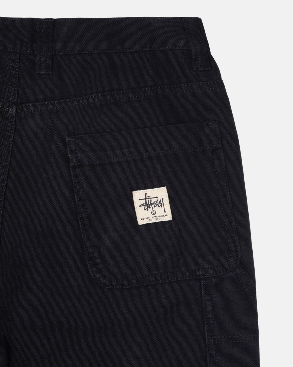 Stussy Tela Lavoro Pantaloni Nere | 725SJPMCB