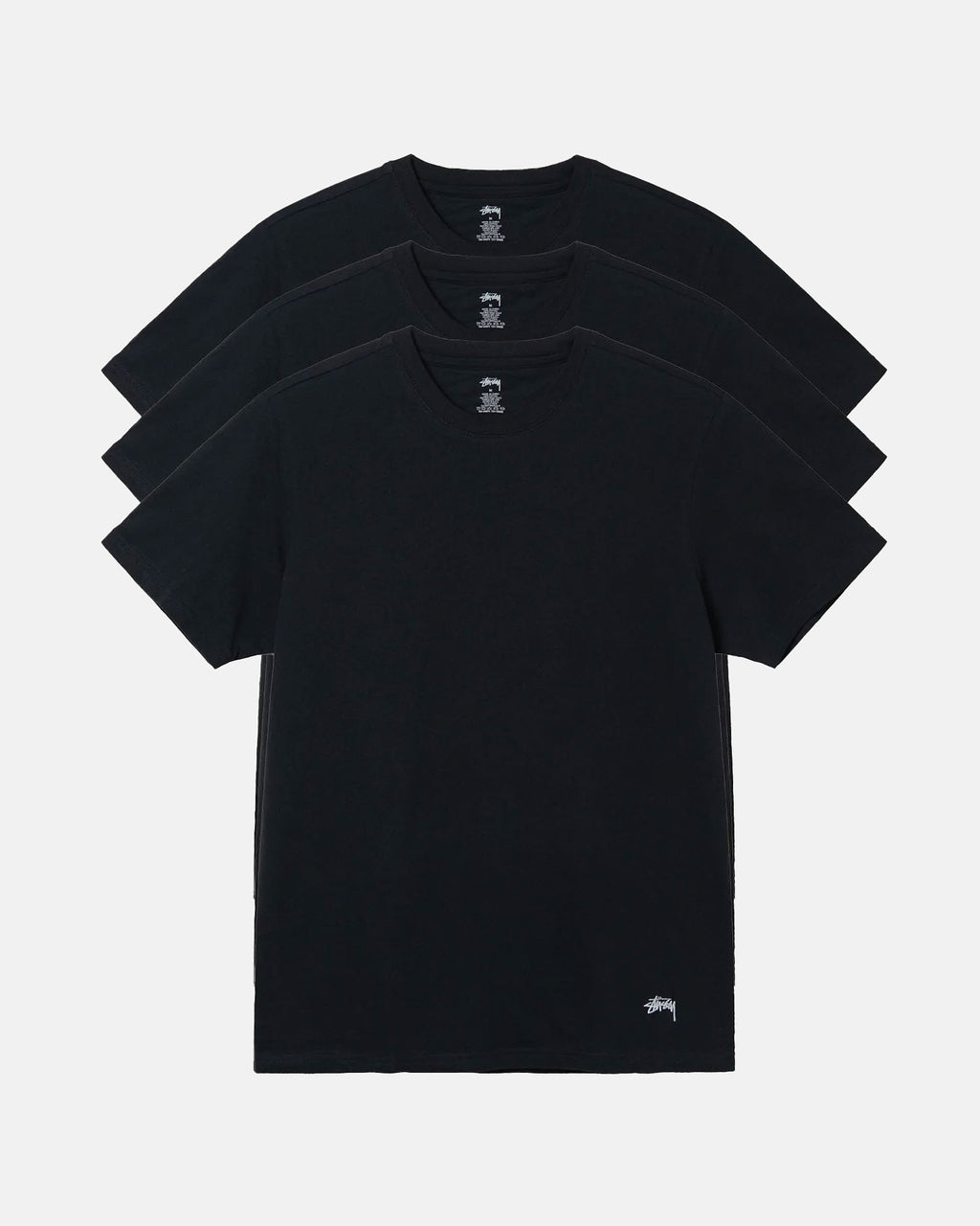 Stussy Undershirt - 3 Pack Camicie Nere | 425VMTQAG