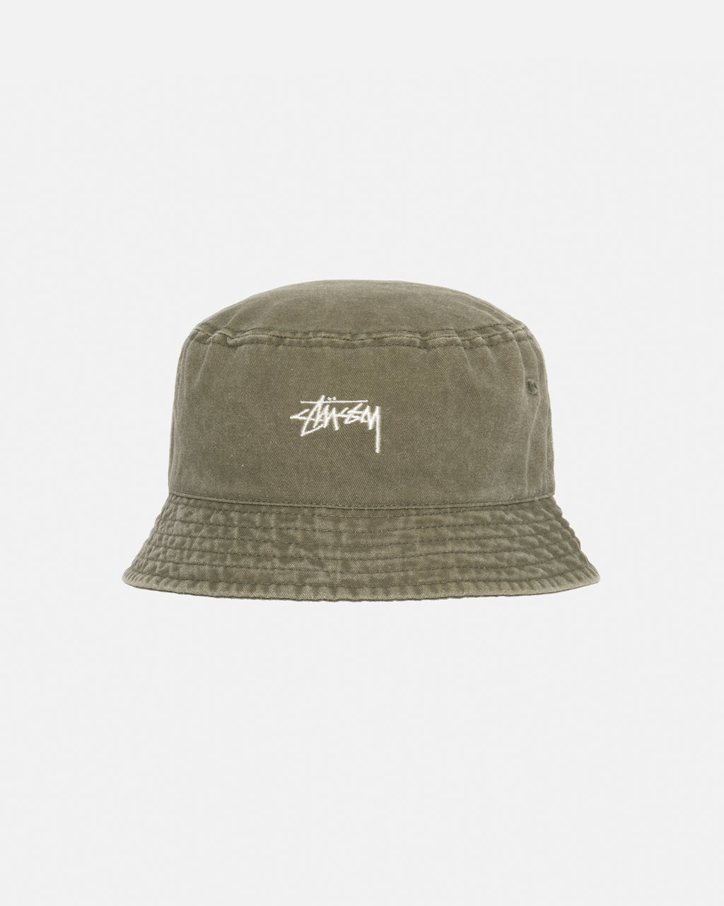 Stussy Washed Stock Bucket Cappelli Verde Oliva | 413QJACTX