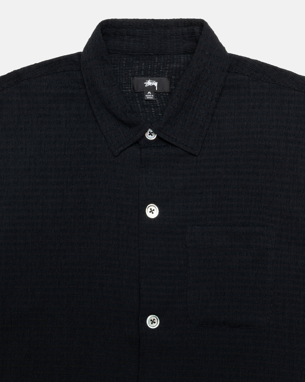 Stussy Wrinkly Gingham Ss Camicie Nere | 186NIJOZA