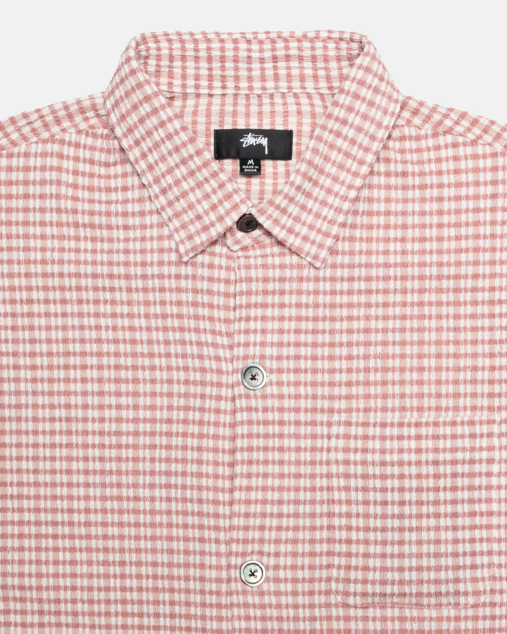 Stussy Wrinkly Gingham Ss Camicie Rosa | 367BQPKTI