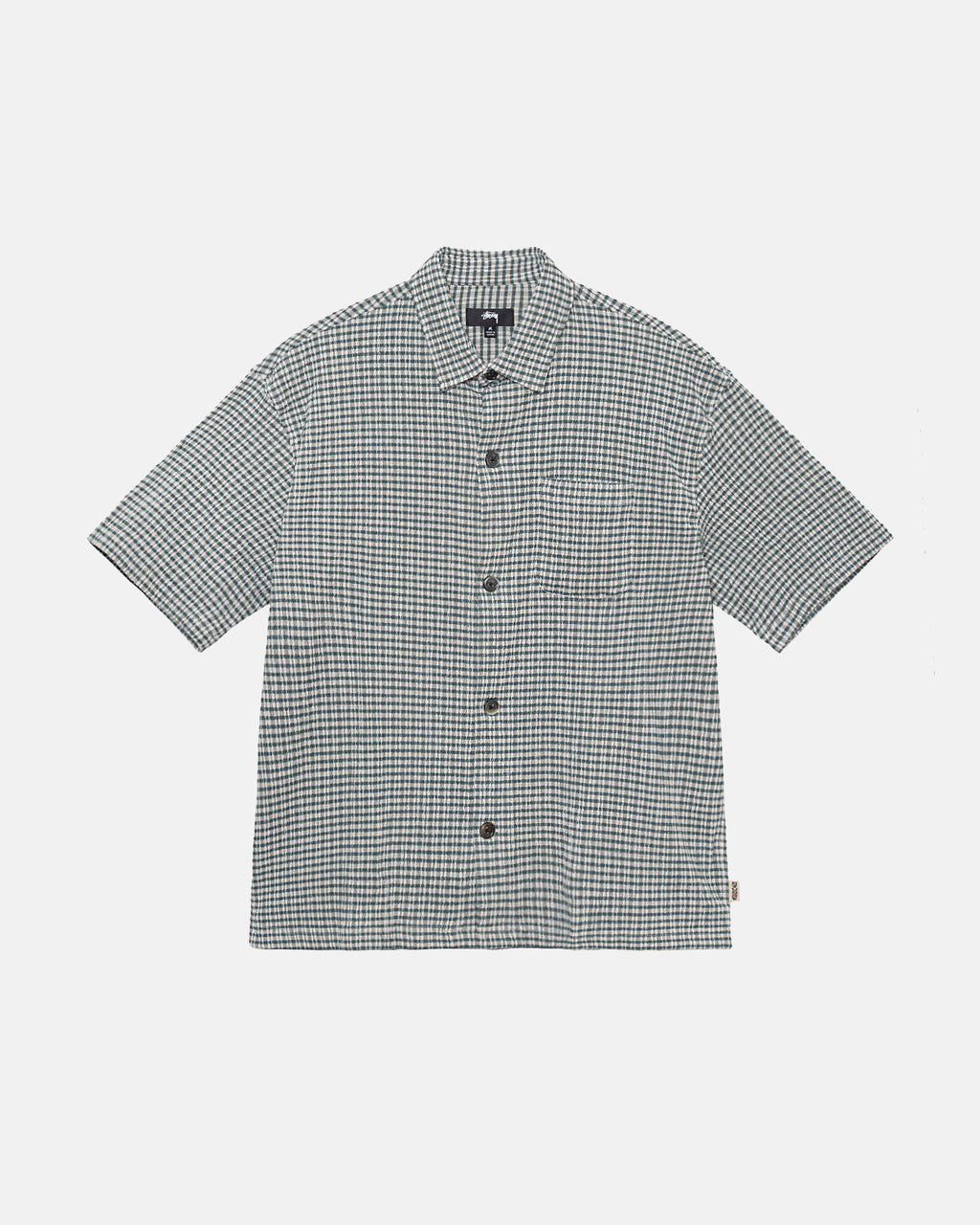 Stussy Wrinkly Gingham Ss Camicie Verdi | 986FGHWEV