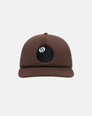 Stussy 8 Ball Trucker Berretti Marroni | 526EITQRV