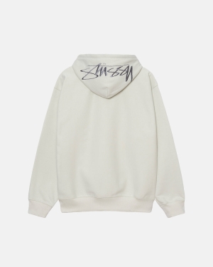 Stussy Back Applique Felpa con Cappuccio Grigie | 843QOYVSJ