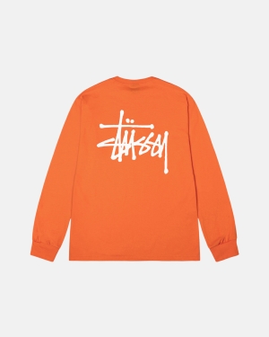 Stussy Basic Ls Magliette Running Corallo | 304SNZOAJ